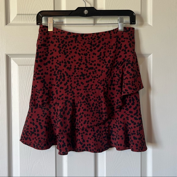 Dresses & Skirts - Red Leopard Mini Skirt